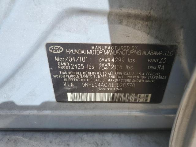 5NPEC4AC7BH028378 - 2011 HYUNDAI SONATA SE ლურჯი ფოტო 12