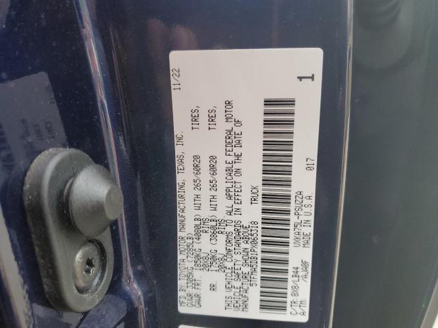 5TFMA5DB1PX065318 - 2023 TOYOTA TUNDRA CREWMAX PLATINUM Mavi foto 12