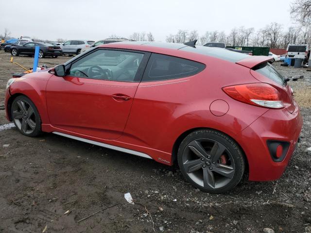 KMHTC6AE4EU191113 - 2014 HYUNDAI VELOSTER TURBO RED photo 2