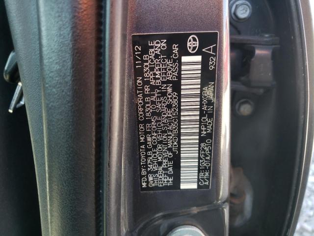 JTDKDTB35C1523809 - 2012 TOYOTA PRIUS C GRAY photo 12