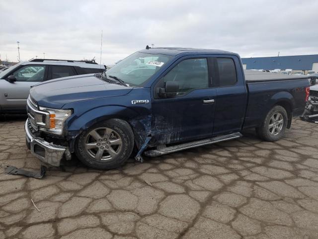 1FTEX1EB5KKD32671 - 2019 FORD F150 SUPER CAB BLUE photo 1