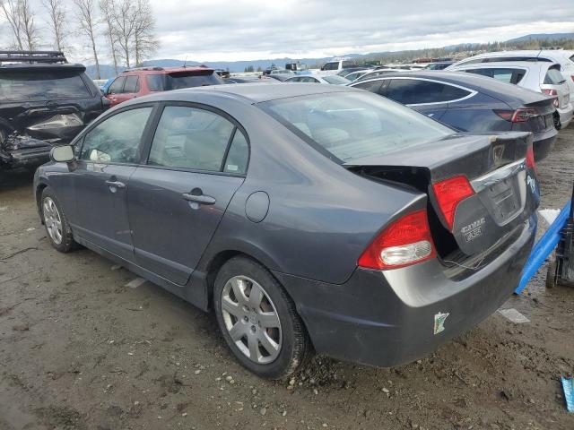 19XFA16569E000668 - 2009 HONDA CIVIC LX CHARCOAL photo 2