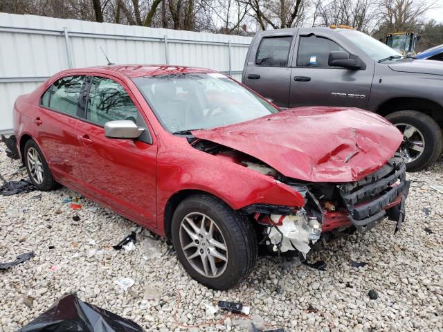 3FAHP0GA4CR320283 - 2012 FORD FUSION S RED photo 4