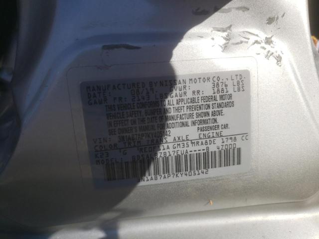 3N1AB7AP7KY405142 - 2019 NISSAN SENTRA S SILVER photo 13