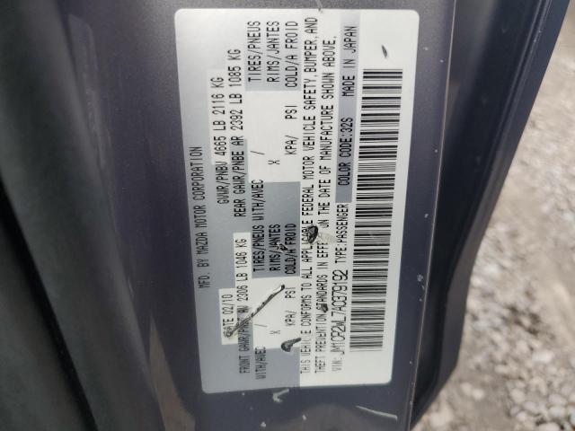 JM1CR2WL7A0379192 - 2010 MAZDA 5 GRAY photo 13