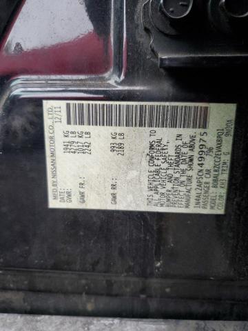 1N4AL2AP5CN499975 - 2012 NISSAN ALTIMA BASE 黑色 照片 12