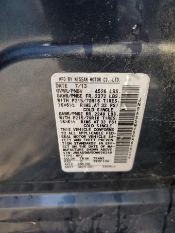 JN8AS5MV5DW656249 - 2013 NISSAN ROGUE S TEAL photo 13