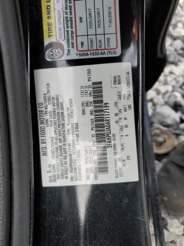 3FAHP0JA0AR117199 - 2010 FORD FUSION SEL BLACK photo 12