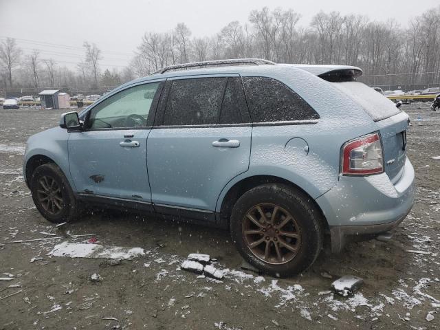 2FMDK38C78BA57717 - 2008 FORD EDGE SEL BLUE photo 2