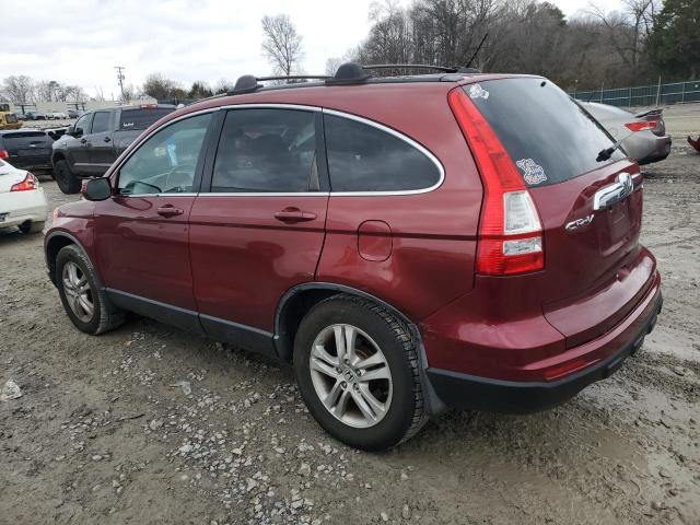 JHLRE4H74AC010521 - 2010 HONDA CR-V EXL BURGUNDY photo 2