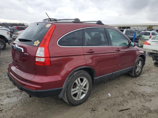 JHLRE4H74AC010521 - 2010 HONDA CR-V EXL BURGUNDY photo 3