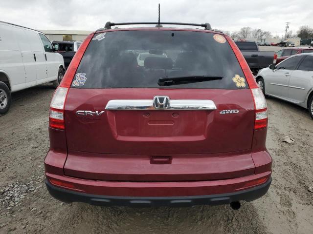 JHLRE4H74AC010521 - 2010 HONDA CR-V EXL BURGUNDY photo 6