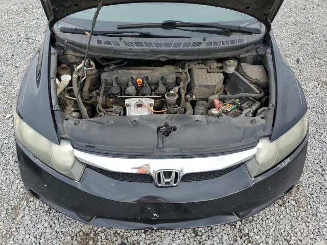 1HGFA16889L006961 - 2009 HONDA CIVIC EX BLACK photo 11