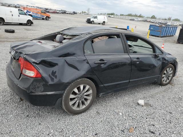 1HGFA16889L006961 - 2009 HONDA CIVIC EX BLACK photo 3