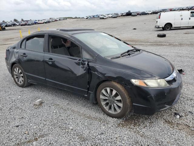 1HGFA16889L006961 - 2009 HONDA CIVIC EX BLACK photo 4