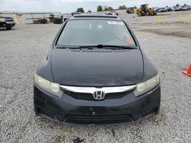 1HGFA16889L006961 - 2009 HONDA CIVIC EX BLACK photo 5