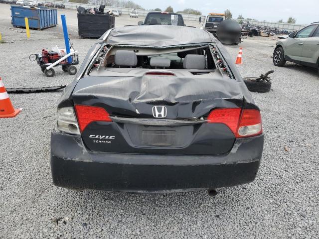 1HGFA16889L006961 - 2009 HONDA CIVIC EX BLACK photo 6