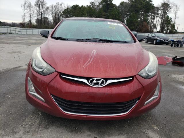 5NPDH4AE7GH740721 - 2016 HYUNDAI ELANTRA SE RED photo 5