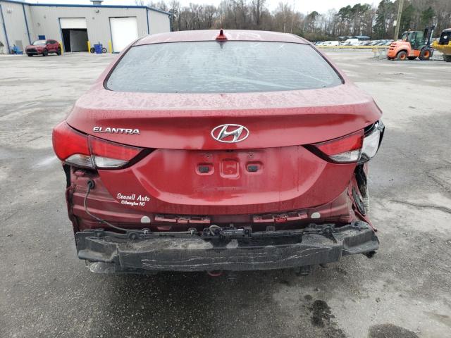 5NPDH4AE7GH740721 - 2016 HYUNDAI ELANTRA SE RED photo 6