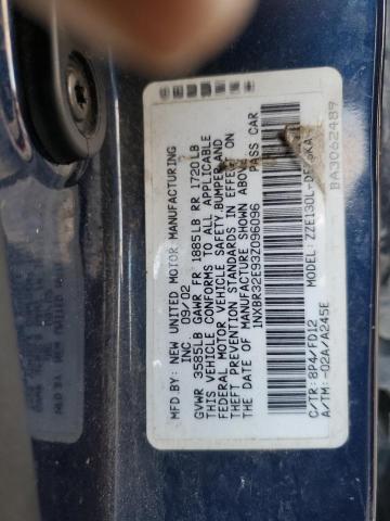 1NXBR32E93Z096096 - 2003 TOYOTA COROLLA CE BLUE photo 12