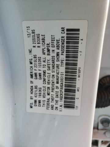 1HGCR2F88GA095151 - 2016 HONDA ACCORD EXL WHITE photo 13