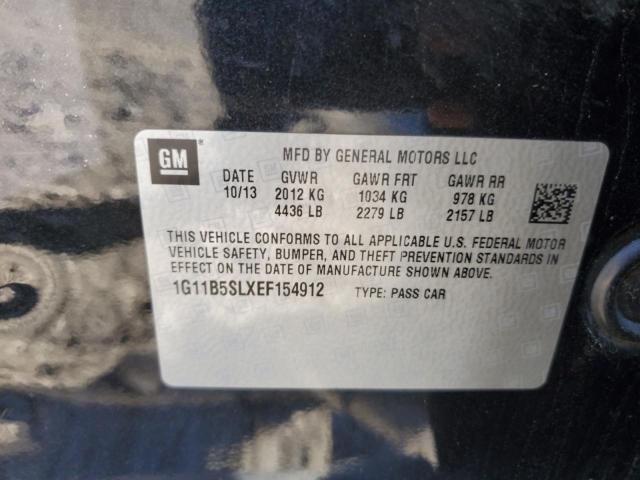 1G11B5SLXEF154912 - 2014 CHEVROLET MALIBU LS BLACK photo 12