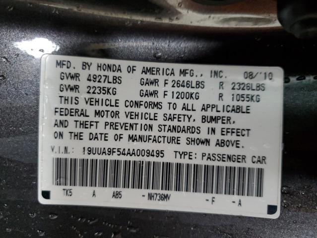 19UUA9F54AA009495 - 2010 ACURA TL GRAY photo 12