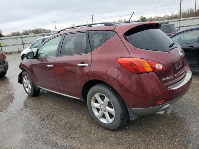 JN8AZ18U09W012722 - 2009 NISSAN MURANO S BURGUNDY photo 2