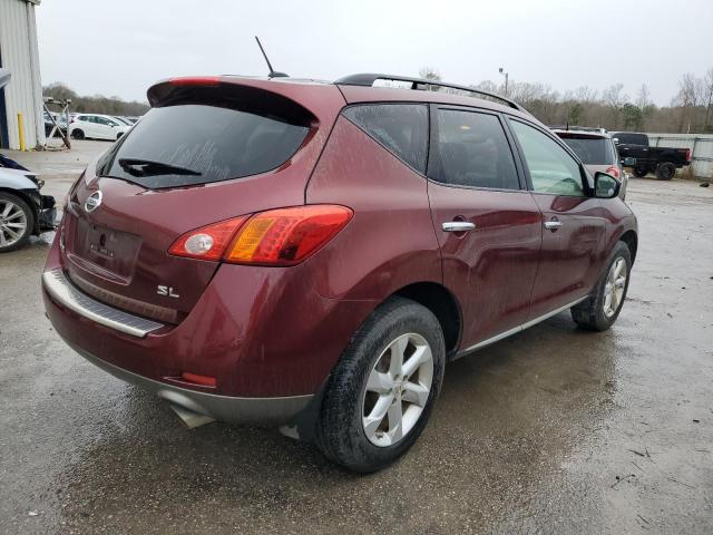 JN8AZ18U09W012722 - 2009 NISSAN MURANO S BURGUNDY photo 3