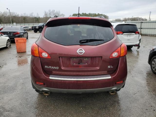 JN8AZ18U09W012722 - 2009 NISSAN MURANO S BURGUNDY photo 6