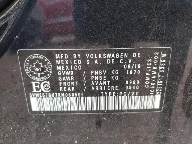 3VWE57BU7KM050505 - 2019 VOLKSWAGEN JETTA SEL Schwarz Foto 13