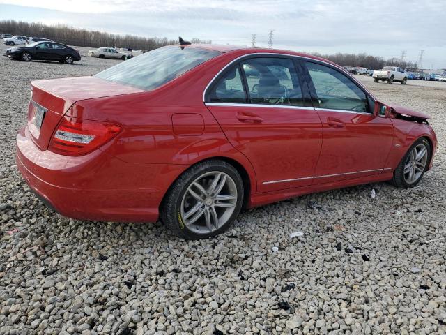 WDDGF4HB5CA608918 - 2012 MERCEDES-BENZ C 250 RED photo 3