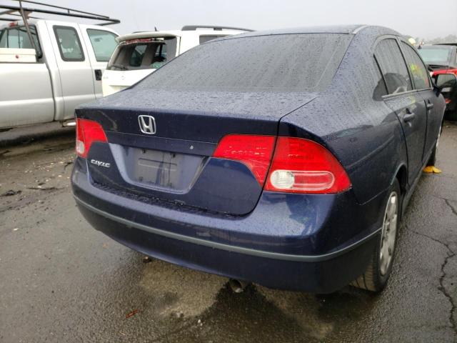 1HGFA16546L061506 - 2006 HONDA CIVIC LX BLUE photo 3