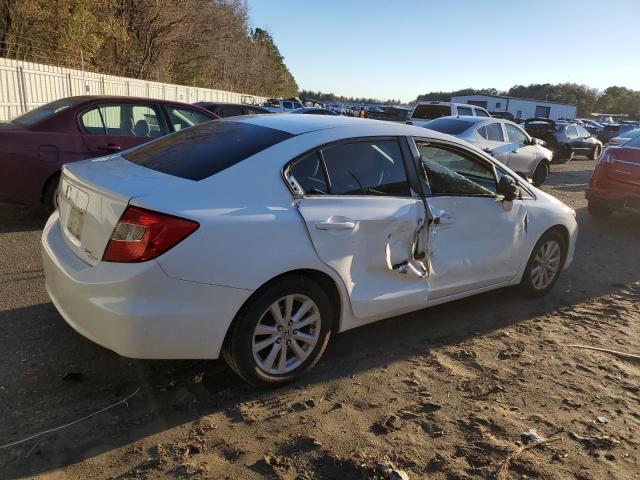 19XFB2F85CE057450 - 2012 HONDA CIVIC EX WHITE photo 3