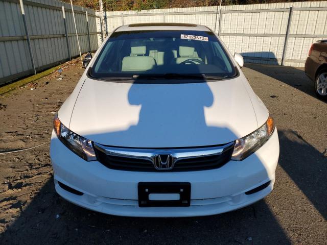 19XFB2F85CE057450 - 2012 HONDA CIVIC EX WHITE photo 5