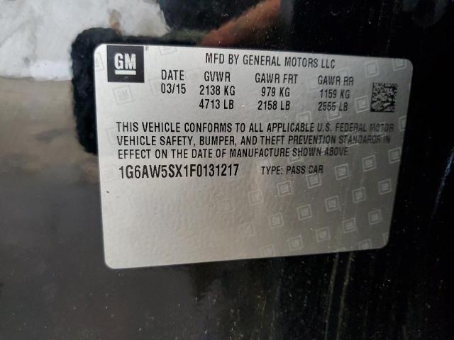 1G6AW5SX1F0131217 - 2015 CADILLAC CTS BLACK photo 12