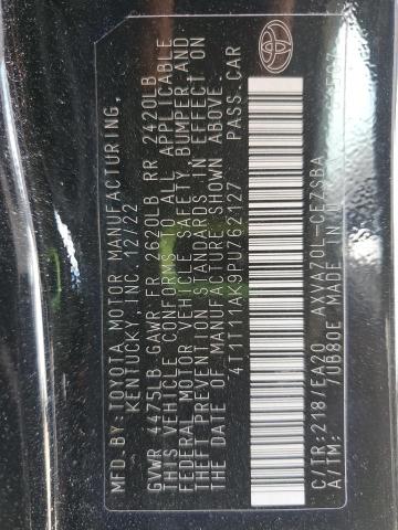 4T1T11AK9PU762127 - 2023 TOYOTA CAMRY SE NIGHT SHADE BLACK photo 12