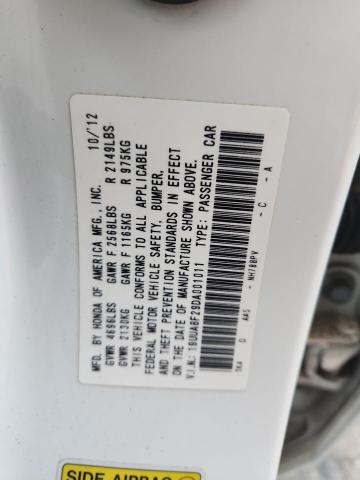 19UUA8F29DA001011 - 2013 ACURA TL WHITE photo 13