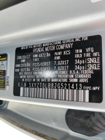 5XYZT3LB8JG521413 - 2018 HYUNDAI SANTA FE S 银色 照片 14