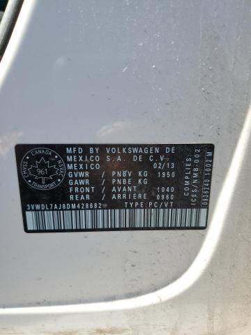 3VWDL7AJ8DM428682 - 2013 VOLKSWAGEN JETTA TDI 白色 照片 12