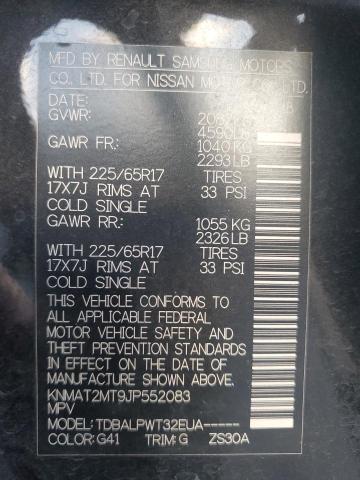 KNMAT2MT9JP552083 - 2018 NISSAN ROGUE S Schwarz Foto 13