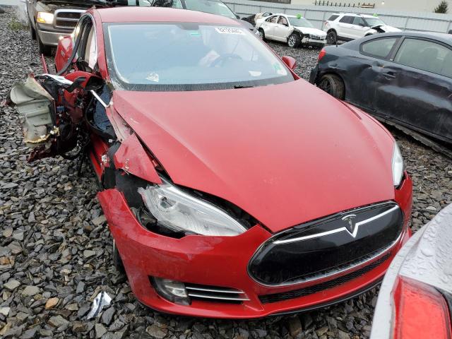 5YJSA1H19EFP34251 - 2014 TESLA MODEL S Qırmızı foto 5