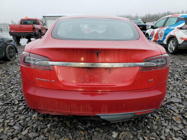 5YJSA1H19EFP34251 - 2014 TESLA MODEL S RED photo 6