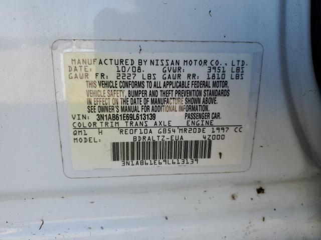 3N1AB61E69L613139 - 2009 NISSAN SENTRA 2.0 WHITE photo 12