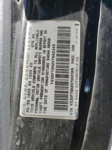 YS3DF78N2X7002349 - 1999 SAAB 9-3 SE BLACK photo 12