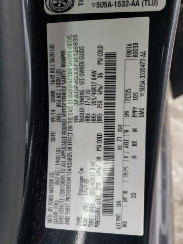 3FADP4GXXFM126935 - 2015 FORD FIESTA ST BLACK photo 12