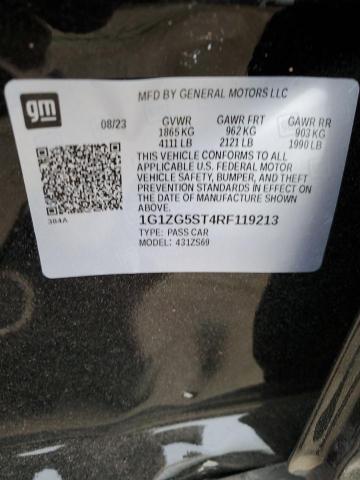 1G1ZG5ST4RF119213 - 2024 CHEVROLET MALIBU RS 黑色 照片 13