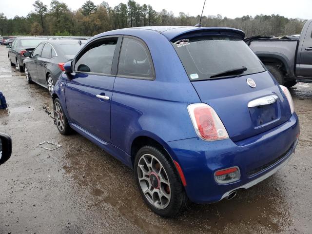 3C3CFFBRXCT127019 - 2012 FIAT 500 SPORT BLUE photo 2