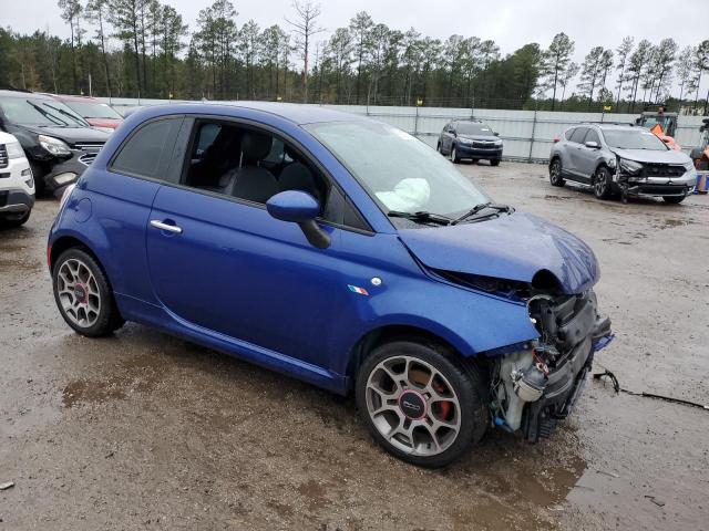 3C3CFFBRXCT127019 - 2012 FIAT 500 SPORT BLUE photo 4