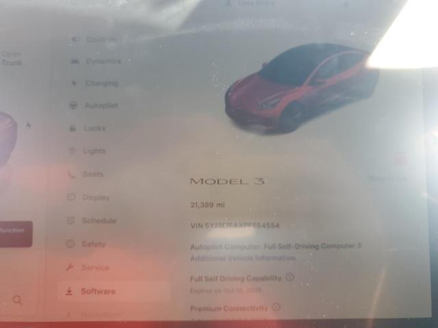 5YJ3E1EAXPF654554 - 2023 TESLA MODEL 3 წითელი ფოტო 9